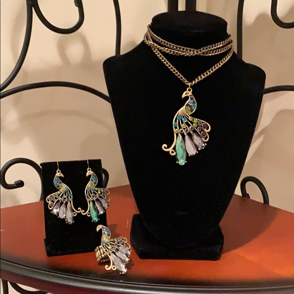 🎀Peacock Fashion Jewelry Set 🎉
